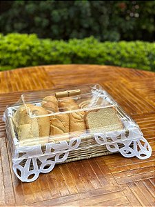 CESTA / PORTA PÃES TRANCOSO G COM TAMPA - VIME CAMURÇA