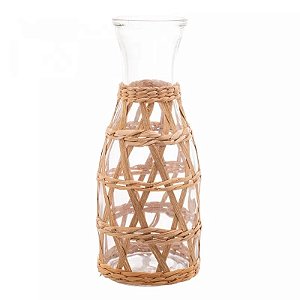 JARRA DE VIDRO COM RATTAN