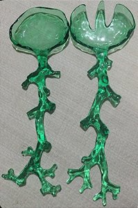 CONJUNTO / PEGADOR SALADA ACRÍLICO VERDE - CORAL
