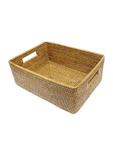 CESTA / CAIXA MULTIUSO RATTAN NATURAL COM ALÇA