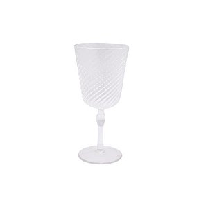 TAÇA DE ACRILICO TRANSPARENTE ASPIRAL COM RELEVO