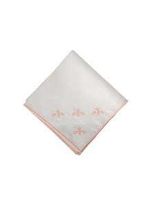 GUARDANAPO BRANCO COM BORDADO ABELHA