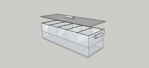 PORTA RESFRIADOR COM GELO CRUDITES / PETISQUEIRA/ FRUTAS - ACRILICO COM 5 DIVISÕES