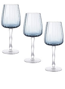 TAÇA EM VIDRO AZUL - UNIDADE