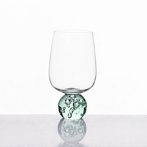 TAÇA LUA VIDRO ESFERA VERDE