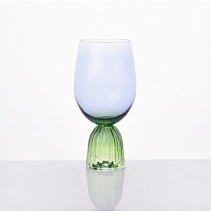 TAÇA SOL EM VIDRO - AZUL E VERDE