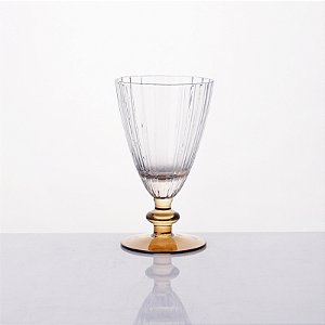 TAÇA SOL VIDRO TRANSPARENTE E ÂMBAR