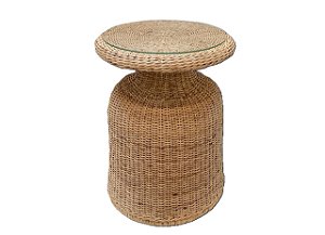 MESA DE APOIO JUNCO COM VIDRO