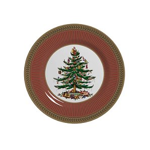 CONJ. 6 PRATOS DE SOBREMESA CELEBRATE VERMELHO NATAL