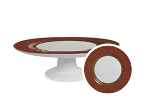 BOLEIRA / PORTA BOLO MÉDIA CELEBRATE VERMELHA