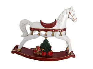 CAVALO DE BALANÇO EM RESINA NATALINO