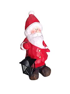 PAPAI NOEL COM LANTERNA - DECORATIVO