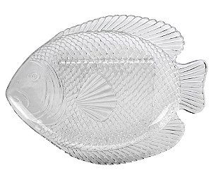 PRATO DE ACRÍLICO TRANSPARENTE PEIXE
