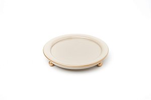 PORTA JARRA LISO FENDI COM PÉ DOURADO