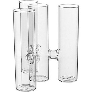 VASO TUBO DE VIDRO TRANSPARENTE
