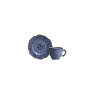 XÍCARA CAFÉ MANDARIM AZUL COM PIRES