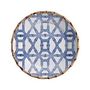 PRATO RASO BAMBOO PRINT AZUL