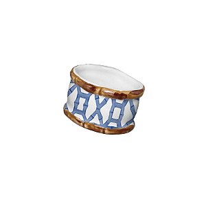 PORTA GUARDANAPO BAMBOO PRINT AZUL