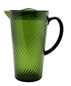 JARRA DE ACRILICO VERDE ASPIRAL COM RELEVO