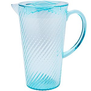 JARRA DE ACRILICO AZUL ASPIRAL COM RELEVO