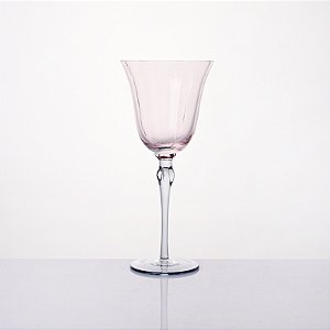 TAÇA ÁGUA FLOR CRISTAL ROSA