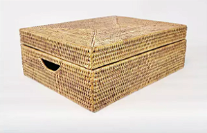 CAIXA RETANGULAR BAIXA PATALONG RATTAN