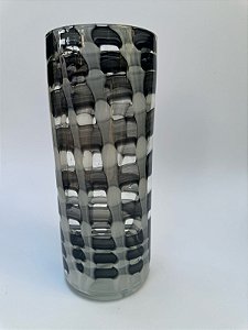 VASO MUSE PRETO E BRANCO CILINDRICO