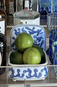 OBJETO / CAIXA DE DECORAÇÃO PORCELANA SANTORINI
