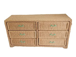 CÔMODA JAVA COM PUXADOR VERDE