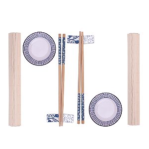 CONJ. SAKAI 8 PEÇAS DE BAMBU PARA SUSHI