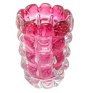 VASO DE VIDRO ITALY ROSA - P