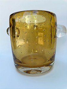 VASO / BALDE DE GELO GLACIER M ÂMBAR MURANO