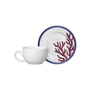 XÍCARA DE CAFÉ COM PIRES CORAL VERMELHO GABLES
