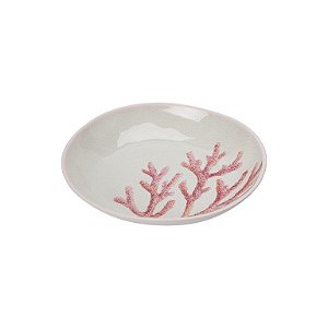 TRAVESSA/ SALADEIRA EM MELAMINA COM CORAL VERMELHO
