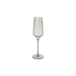 TAÇA DE CHAMPAGNE BOLHAS ACRÍLICO VERDE