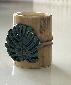 PORTA GUARDANAPO BAMBU - FOLHA  (1 UNIDADE)