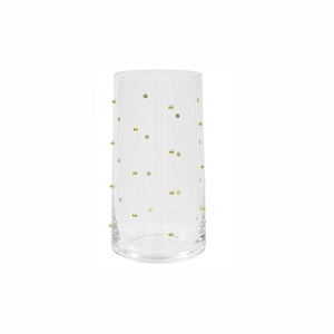 COPO ALTO EM VIDRO TRANSPARENTE DOTS