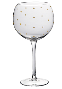 TAÇA DE GIN EM VIDRO TRANSPARENTE DOTS