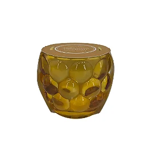 VELA AROMATIZADA OASIS EM VIDRO ÂMBAR