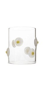 CONJ. 6 COPOS VIDROS COM BOLAS BRANCO