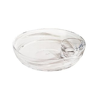 SALADEIRA ACRÍLICO REDONDA COM MOLHEIRA