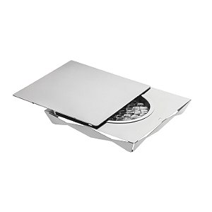 BANDEJA / PORTA FRIOS ORIGAMI QUADRADA INOX COM GELEIRA