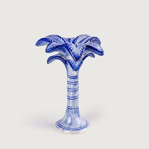 CASTIÇAL TROPICAL COQUEIRO AZUL - M