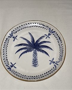 PRATO SOBREMESA TROPICAL COQUEIRO AZUL