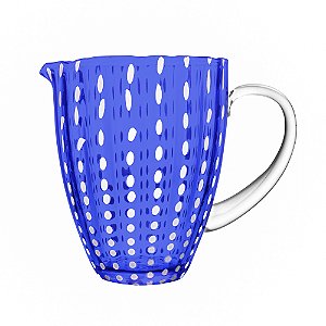 JARRA DE VIDRO AZUL ORQUIDEA PESPONTO