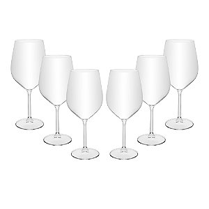 JOGO 6 TAÇAS DE VINHO CREX CRISTAL