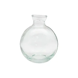 MINI VASO COLLOR BOJUDO DECORATIVO EM VIDRO TRANSPARENTE