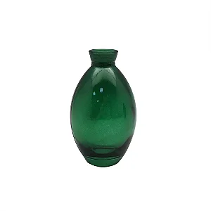 VASO COLLOR BOJUDO DECORATIVO EM VIDRO VERDE - P