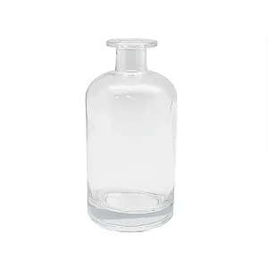 VASO COLLOR GARRAFA DECORATIVO EM VIDRO TRANSPARENTE - M