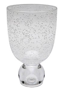 TAÇA EM ACRILICO BOLHAS LUA TRANSPARENTE